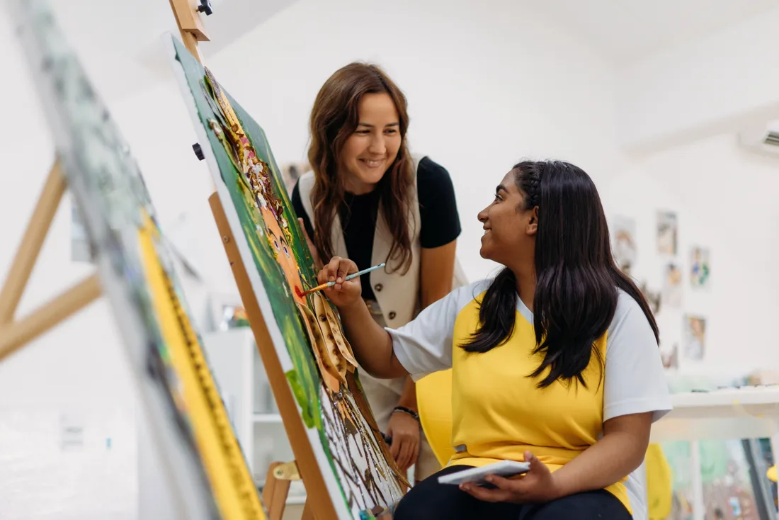 Art studio at BC Academy