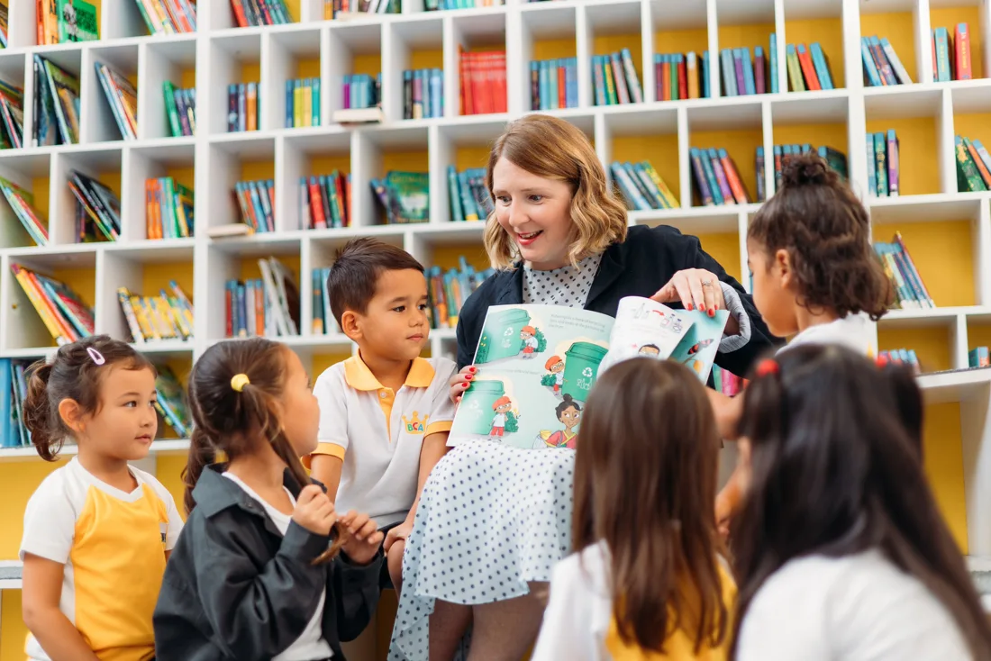 Story time in the BC Academy library